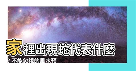 家裡有蛇 風水|【家裡出現蛇代表什麼】家裡出現蛇代表什麼？不能忽。